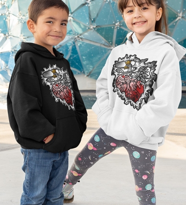 Bluza z kapturem dziecięca ORZEŁ W SERCU